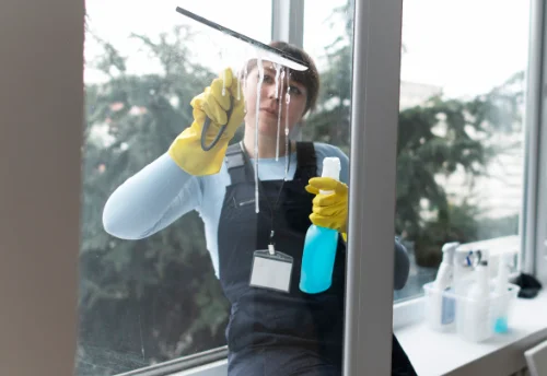 Nettoyage de vitres intérieures et extérieures à la Pouge